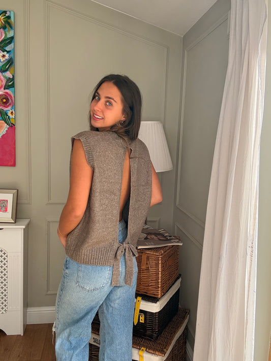 Mocha Knitted Vest