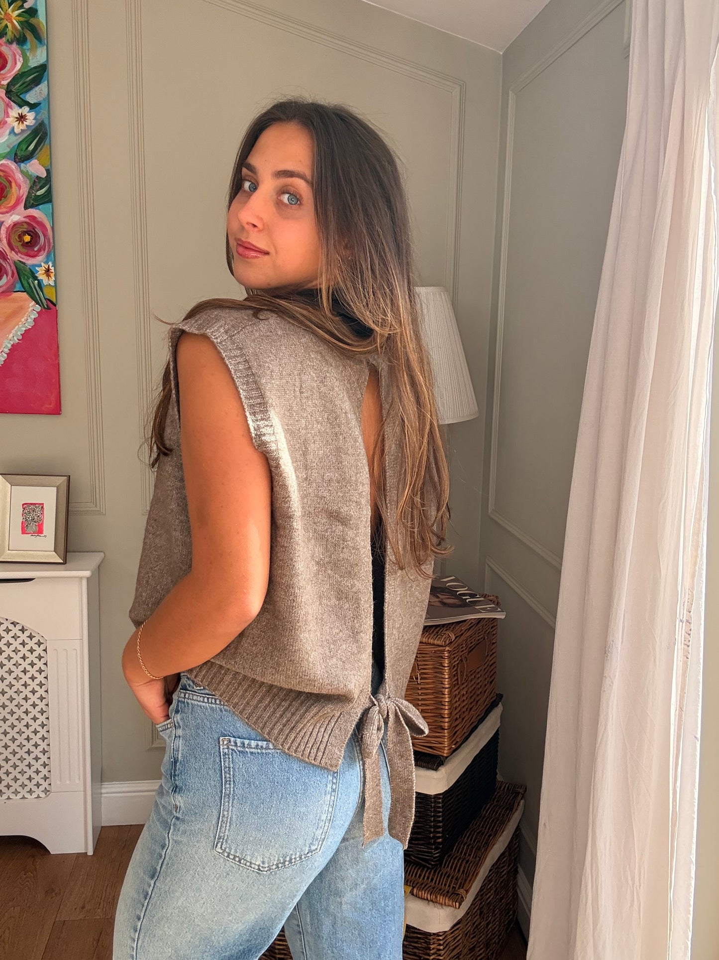 Mocha Knitted Vest