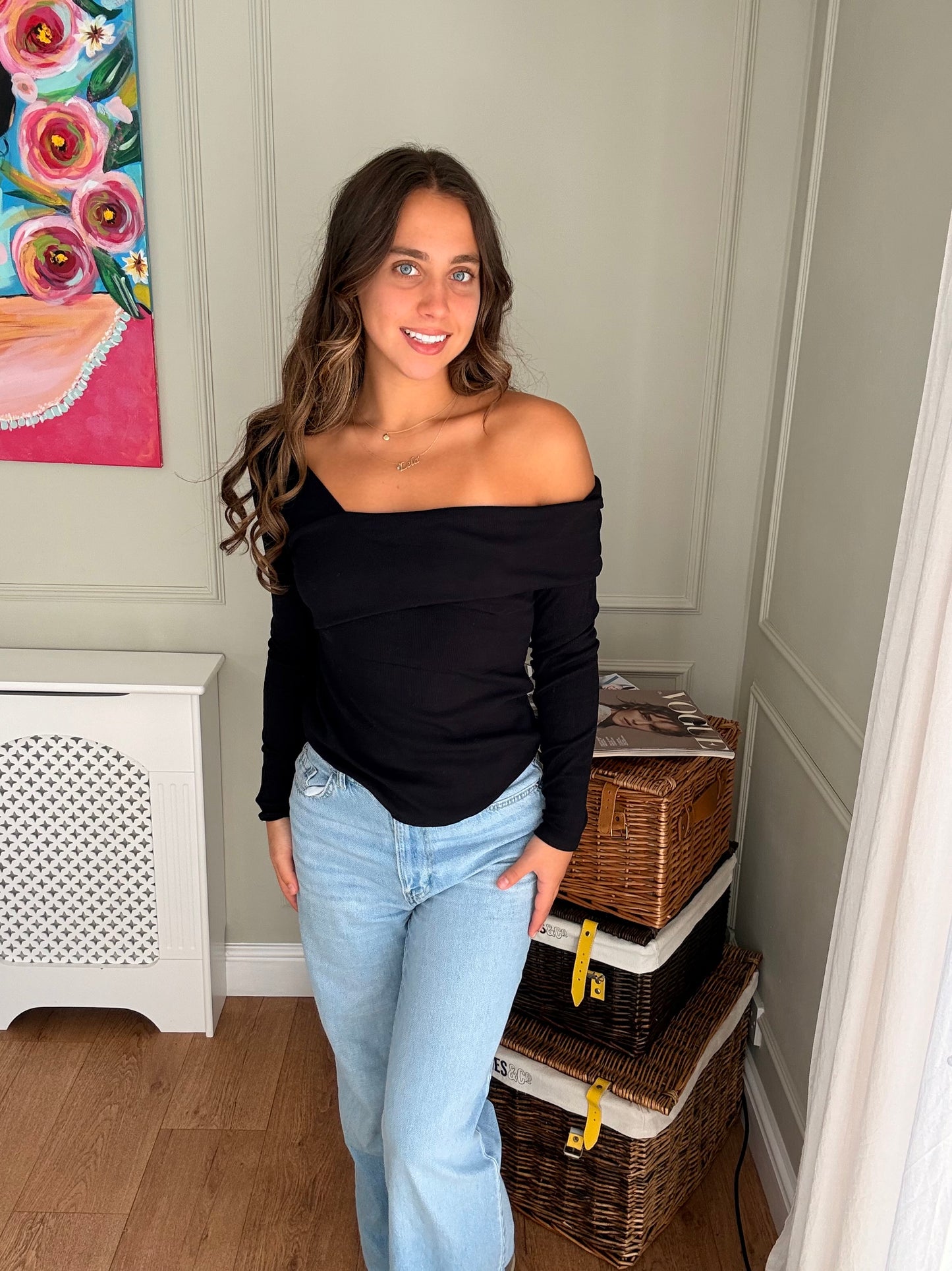 Ribbed Bodycon Off Shoulder Top