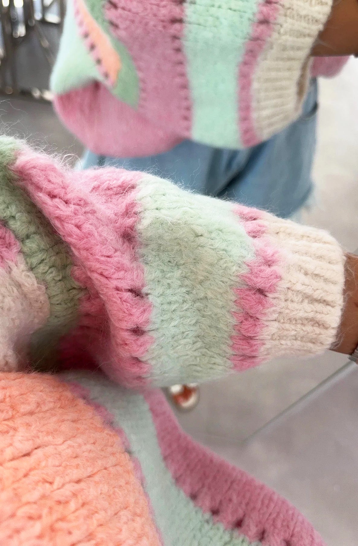 Block Contrast Knitted Jumper