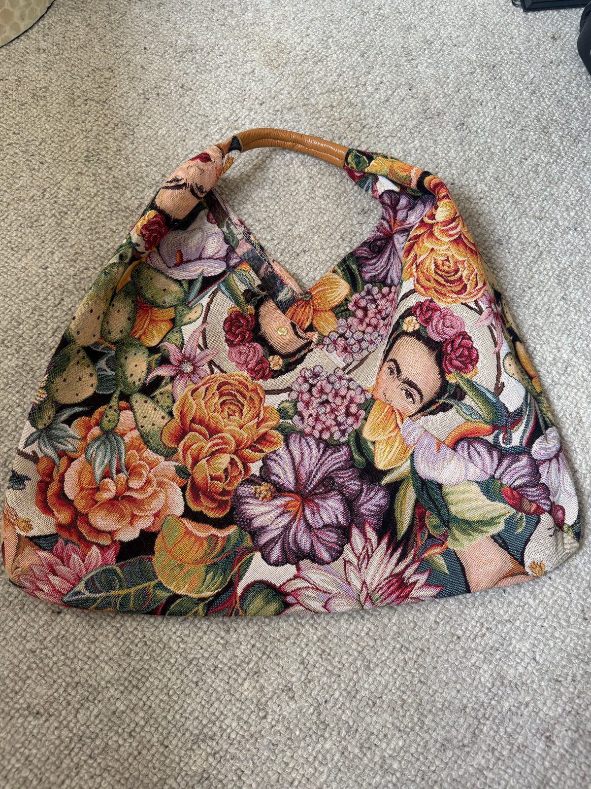 Frida Kahlo Print Large Handbag