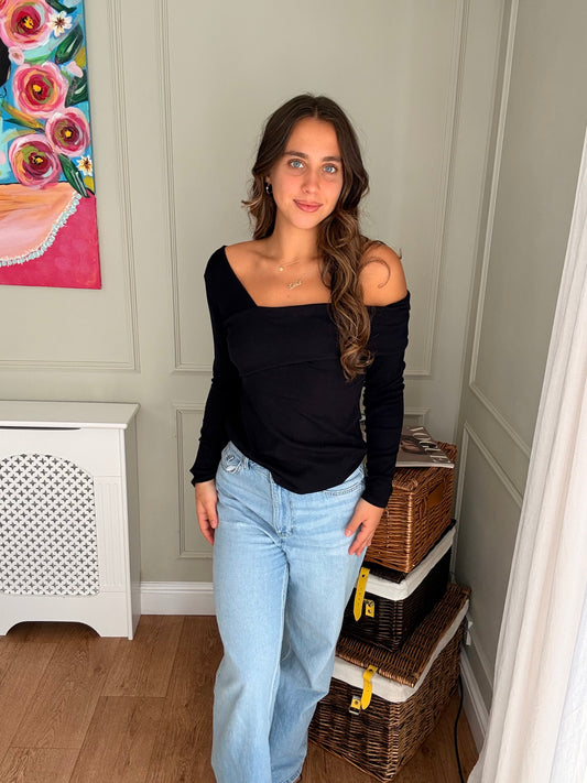 Ribbed Bodycon Off Shoulder Top
