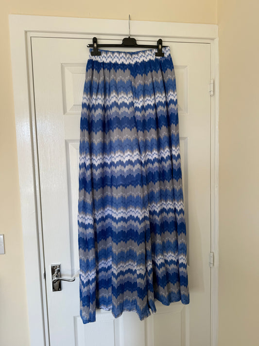 Blue Wide Leg Trousers