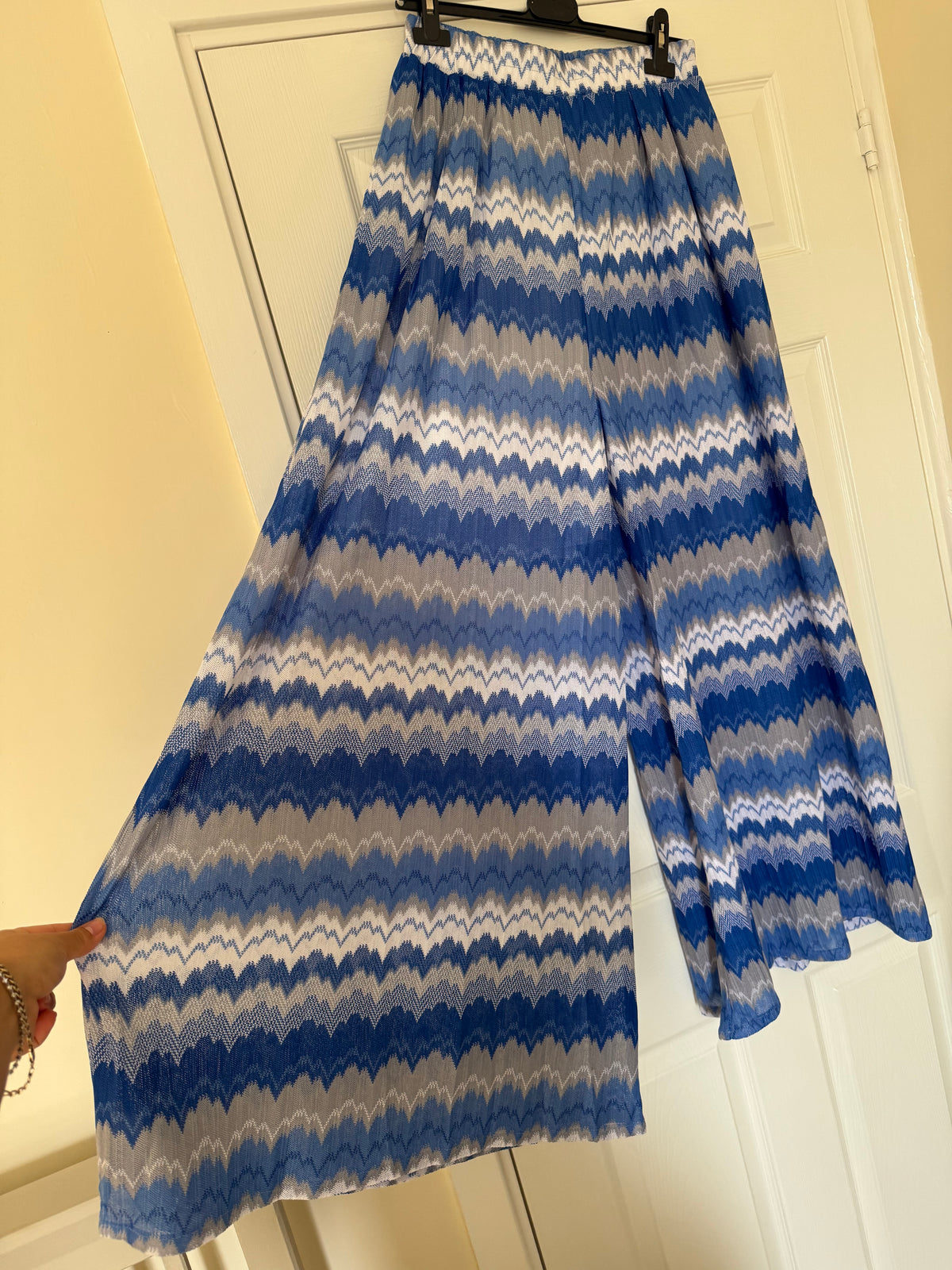 Blue Wide Leg Trousers