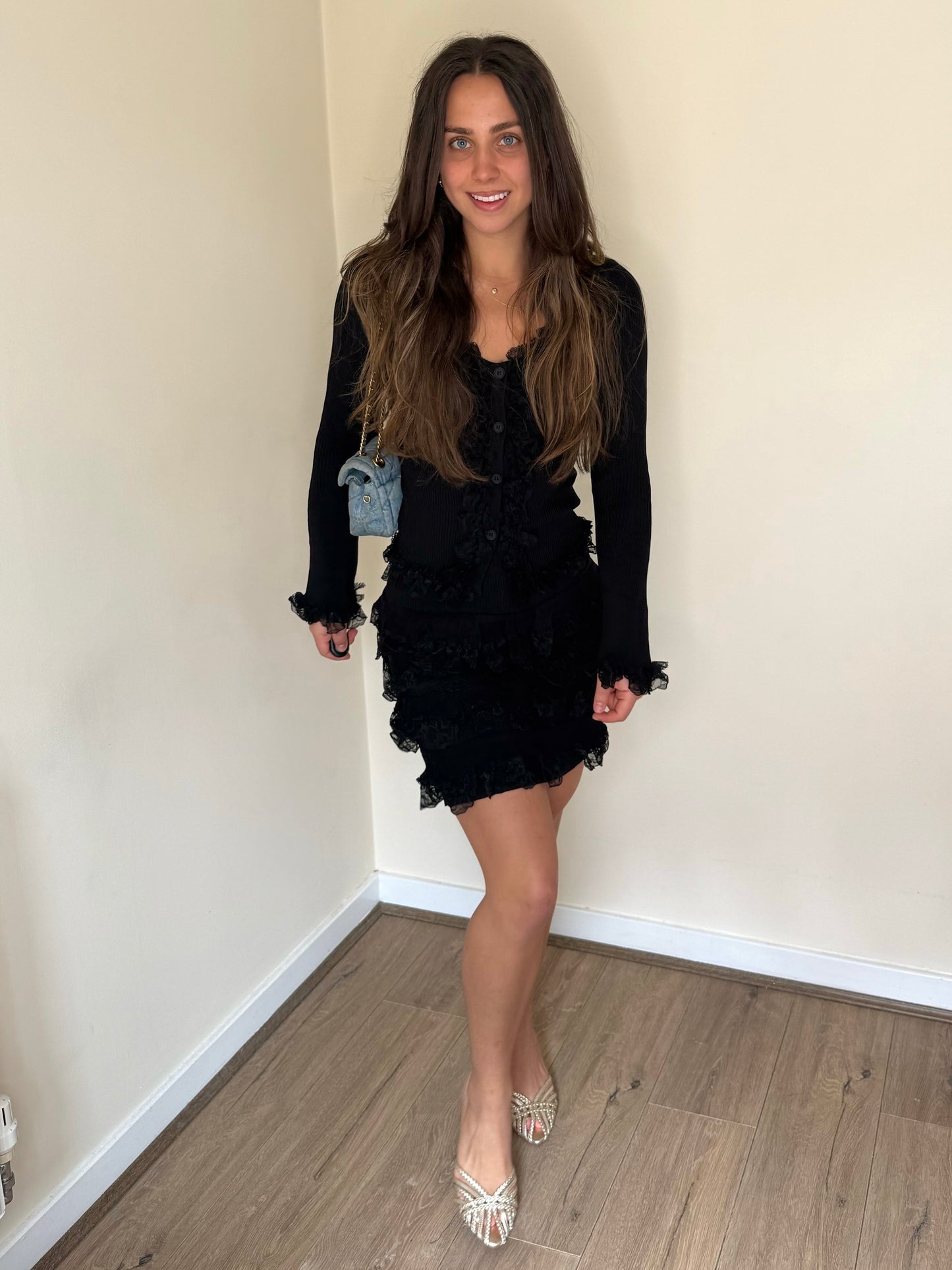 Lace Detail Co-Ord - Black