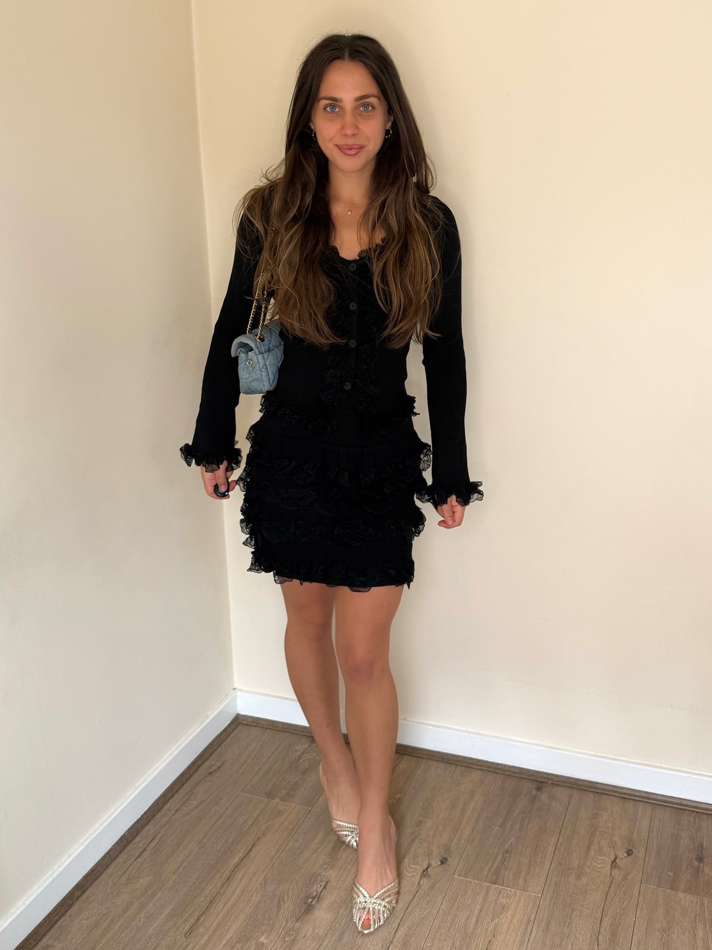 Lace Detail Co-Ord - Black