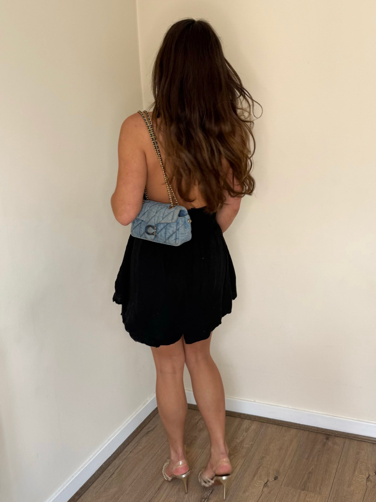 Halterneck Playsuit - Black