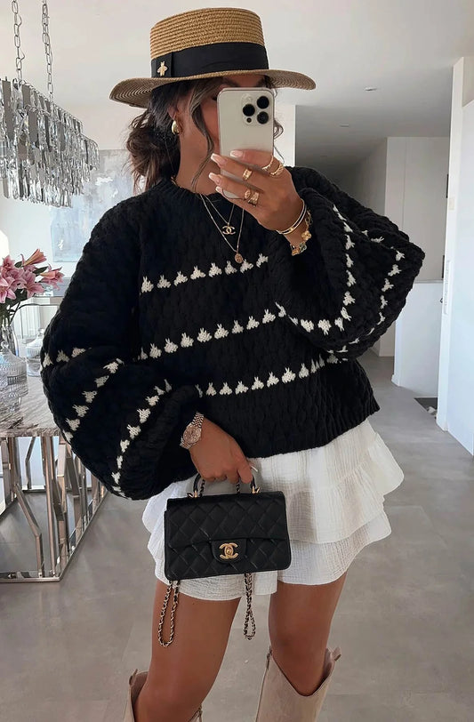 Patterned Knitted Jumper