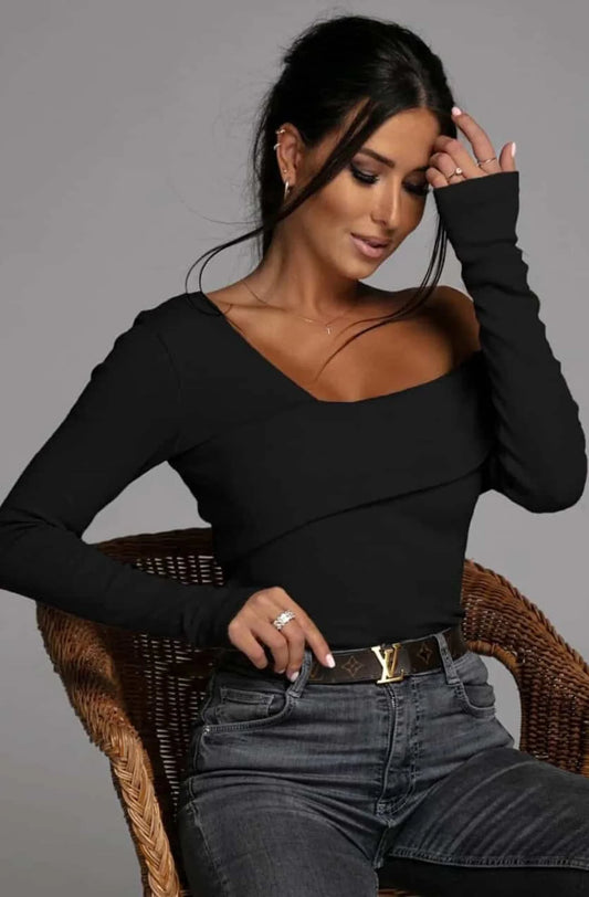 Ribbed Bodycon Off Shoulder Top